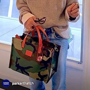 COPY - PARKER THATCH MEDIUM MIMI NYLON CAMO W/ ORANGE HANDLES - NWT